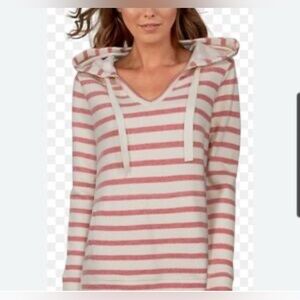 Natural Reflections Red and White Striped Top